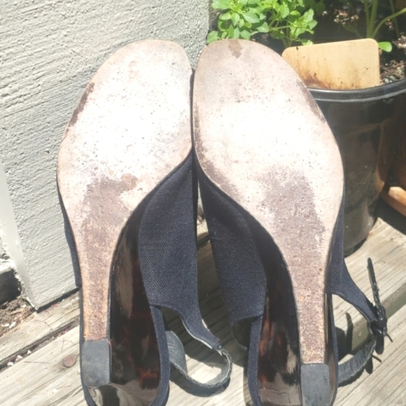 Stuart Weitzman Black Peep Toe Tortoise - Picture 10 of 10